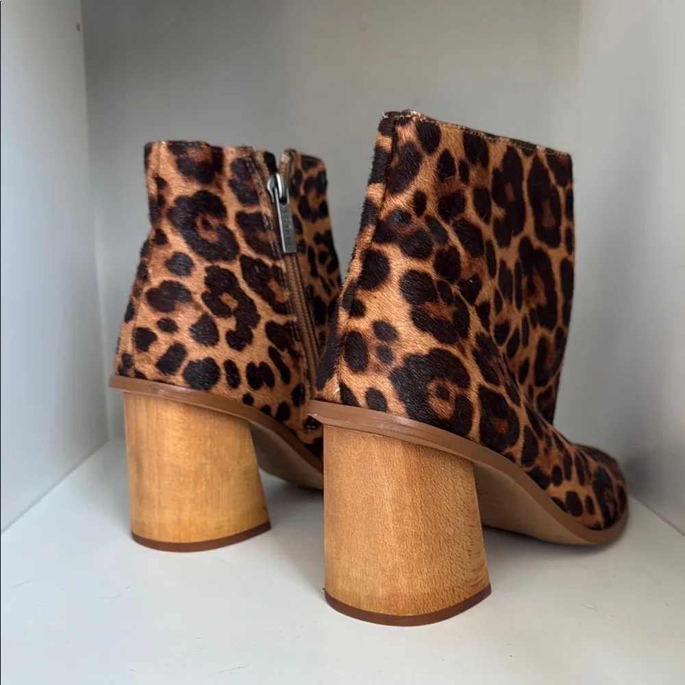 1. State Leopard Print Block Heel Ankle Booties - Brown/Black - Picture 2 of 7